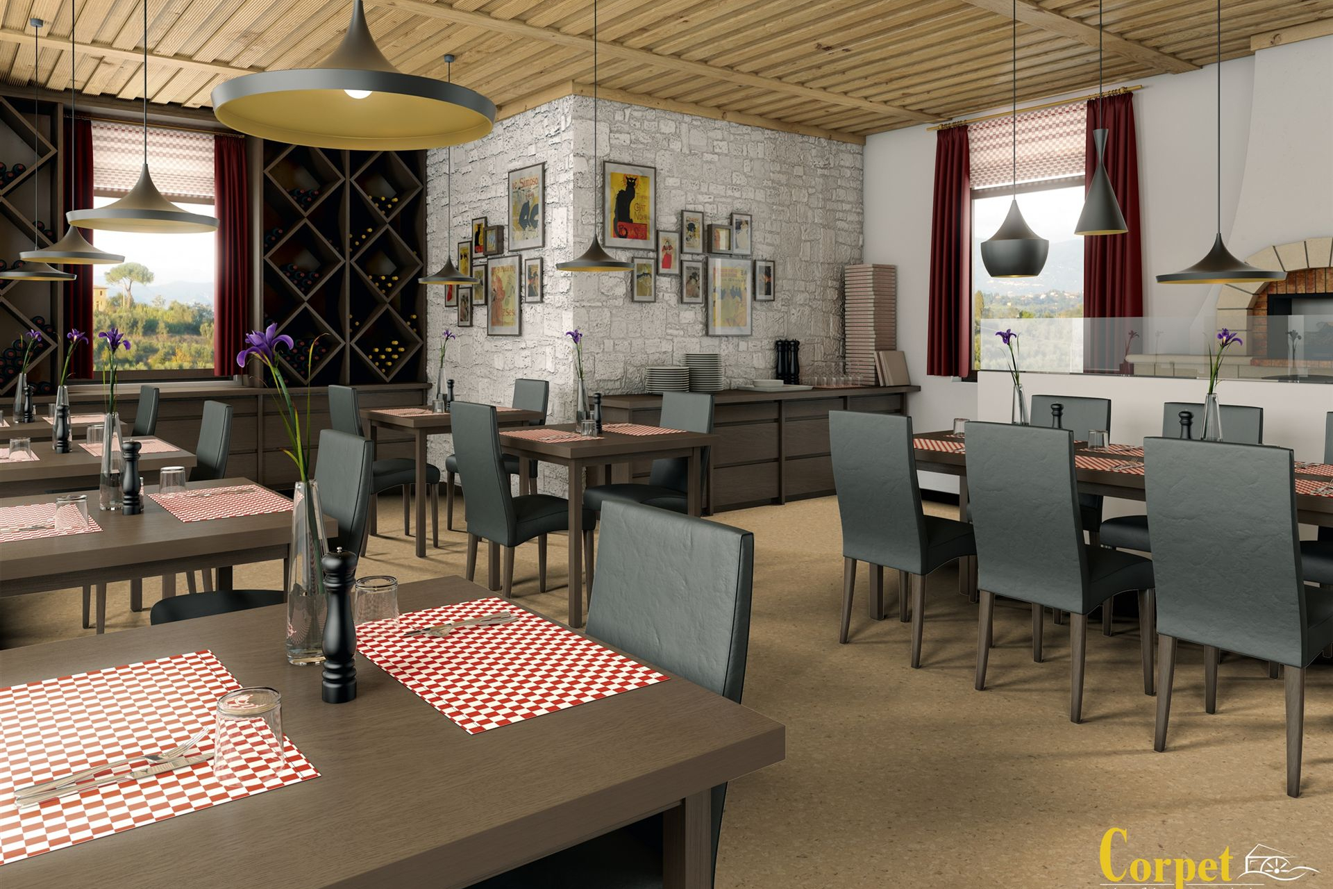 corpet_korkboden_Designcork-Bio-Silent-Faro-natur-ungefast-Restaurant