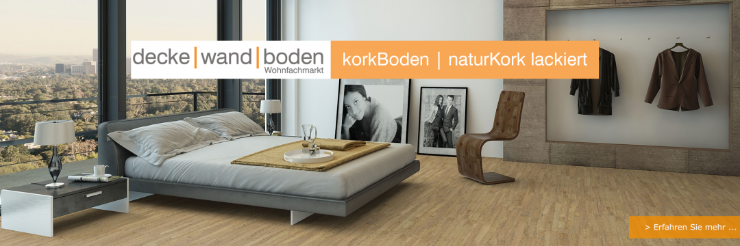 decke wand boden naturKork lackiert